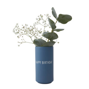 Favourite vase - Blue happy birthday